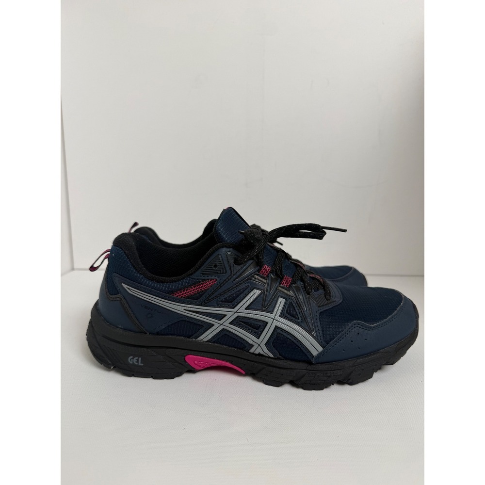 Asics Gel-Venture 8 Womens Trail Running Shoes Navy Pink‎ Size 9 1012B162
